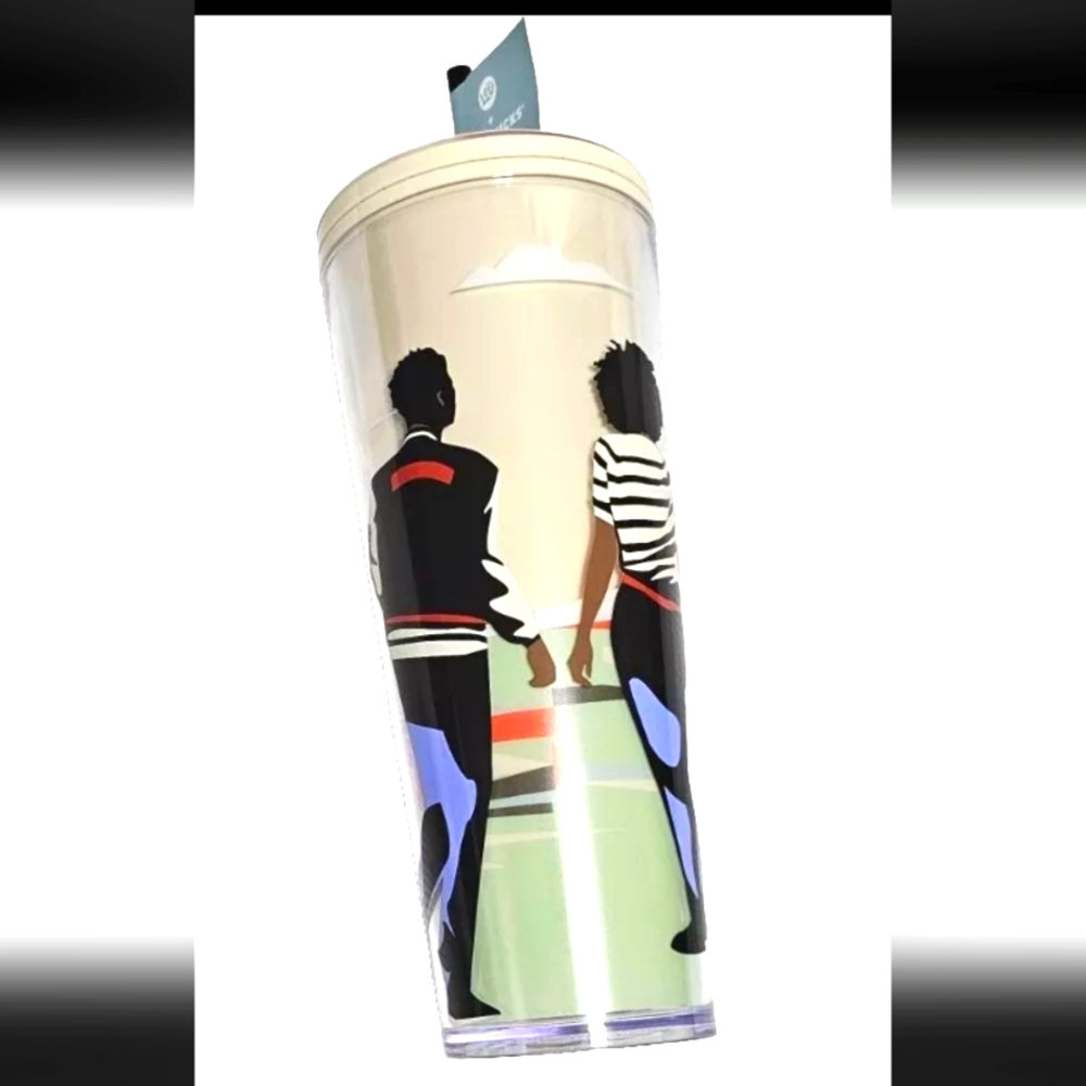 2024 Starbucks + Lou Black History Damon Brown Art "Lovers Romance"  Venti Beige
